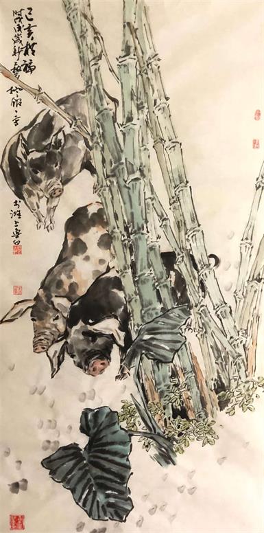 工艺美术学校创始人之一)习画,得到家父与其老同事潍坊著名画家徐培基